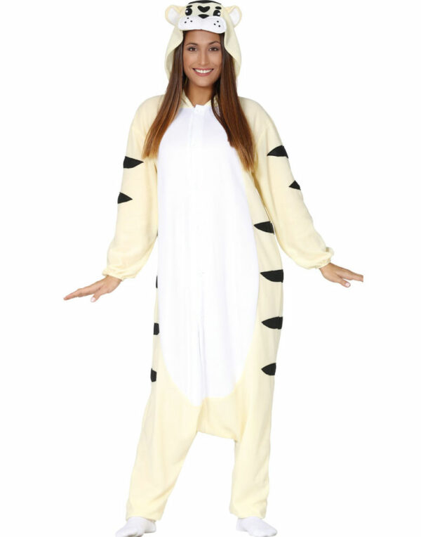 Beige Katt Kigurumi Unisex Kostyme