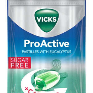 Vicks ProActive Halspastiller med Ecalyptus og Koffein - Sukkerfri