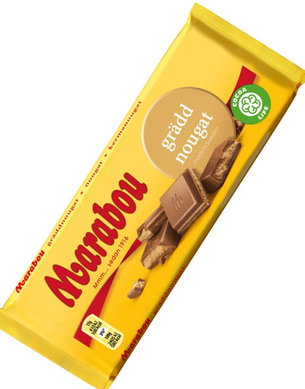 Marabou Melkesjokoladeplate med Gräddnugat Smak 100 gram