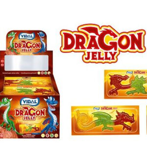 22 stk Vidal Dragon Jelly / Store Drage-Gelegodteri - Hel Eske