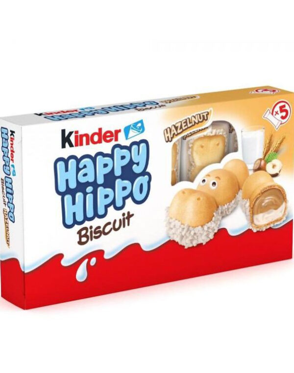 5 pack Kinder Happy Hippo Hazelnut Kjeks 103g