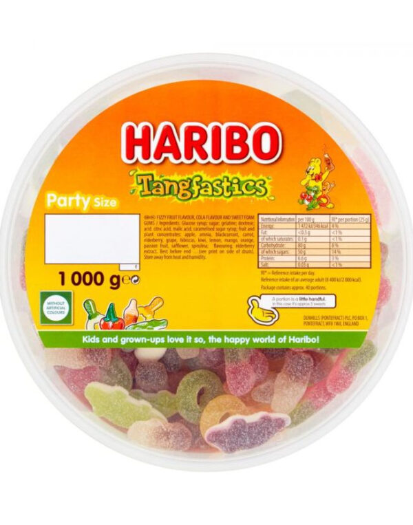 1 kg Haribo Tangfastics Boks - Party Size