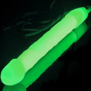 Grønn Dick Glow Stick med Snor 15 cm