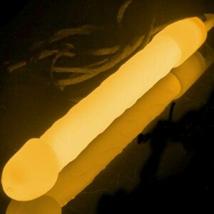 Gul Dick Glow Stick med Snor 15 cm