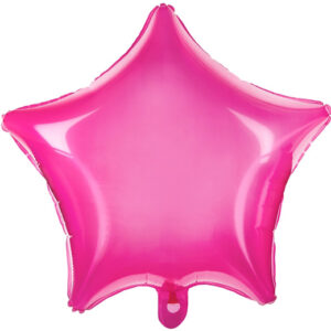 Neon Rosa Stjerneformet Folieballong 48 cm