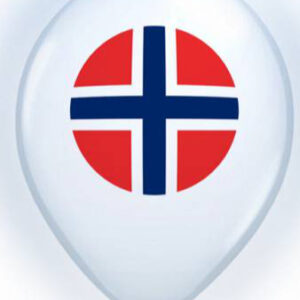 4 stk 23 cm Norge Latexballonger med LED-Lys