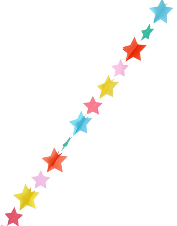 Ballonghale med Fargerike Stjerner 125 cm