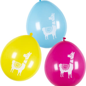 6 stk 25 cm Ballonger - Lama Fest