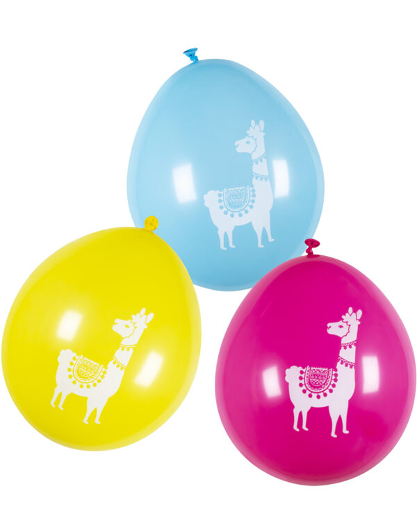 6 stk 25 cm Ballonger - Lama Fest