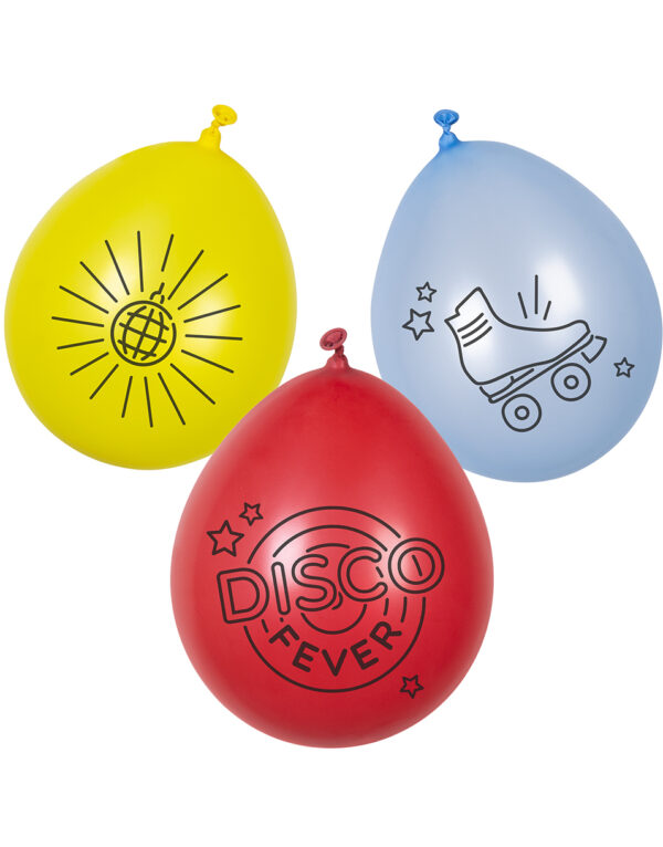 6 stk 23 cm Ballonger - Disco Fever