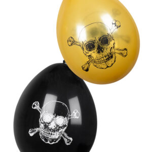 6 stk 25 cm Ballonger - Golden Pirate