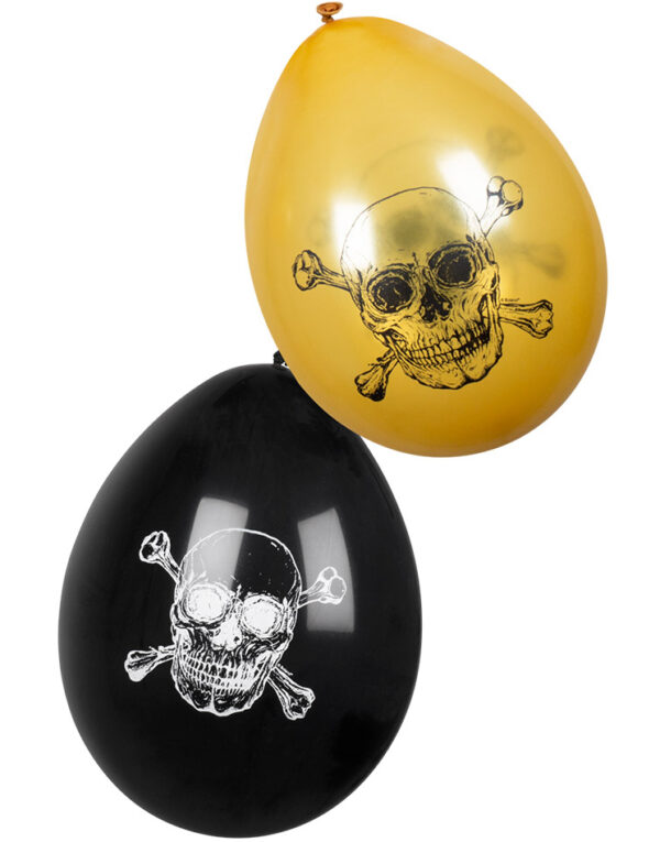 6 stk 25 cm Ballonger - Golden Pirate