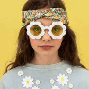 Hvite Tusenfryd Kostymelbriller til Barn
