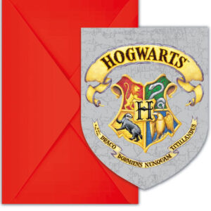 6 stk Harry Potter Invitasjoner og Konvolutter