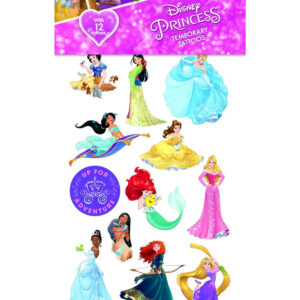 12 stk Midlertidige Disney Prinsesse Tatoveringer