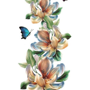 Flowers and Butterflies (Fake Tattoo)