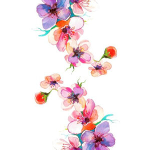 Pastel Flowers - 2 stk Tatoveringer (Fake Tattoo)