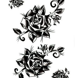 Dark Roses - 4 stk Tatoveringer (Fake Tattoo)