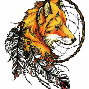 Fox Dreamcatcher (Fake Tattoo)