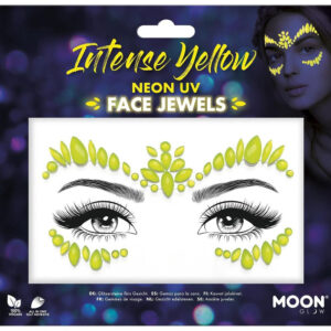 Intense Yellow - Neon UV Ansiktsstener / Smykker