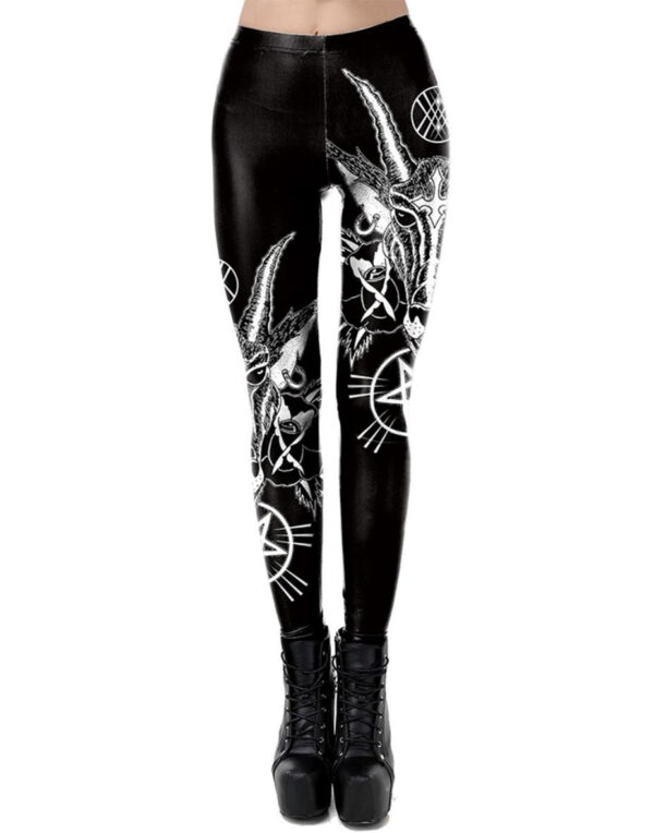 Svart Baphomet Tights