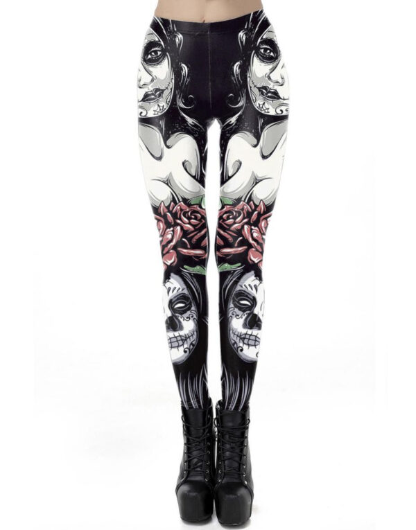 Svart Day Of The Dead Tights