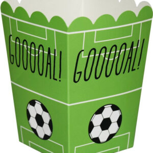 8 stk Popcornbeger med Fotball - GOOOOAL!