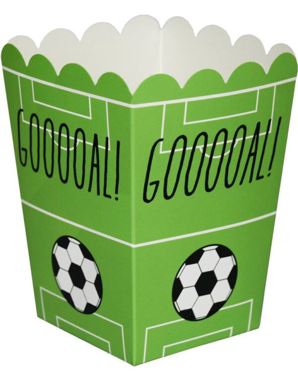 8 stk Popcornbeger med Fotball - GOOOOAL!