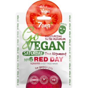 7DAYS Beauty GO VEGAN Facemask RED DAY Saturday 25 g