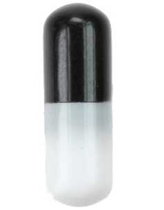 Pille Svart - 5x14 mm Akrylkule til 1