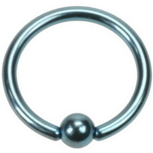 Lys Blå Ball Closure Ring i Titan