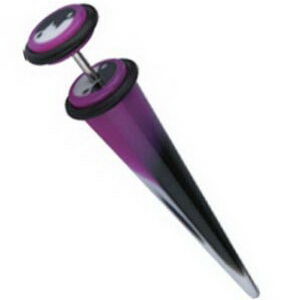 Big Needle - Purple/Black/White - Fake Piercing