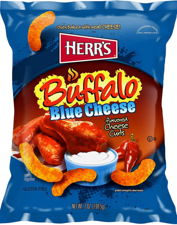 Herr's Hot Buffalo Blue Cheese Curls (USA Import)