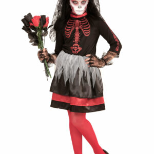 Day of the Dead Barnekostyme med Slør