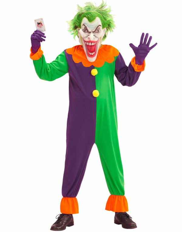 Evil Joker Inspirert Barnekostyme med Maske