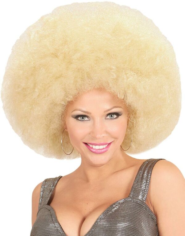 Overdimensjonert Blond Afroparykk