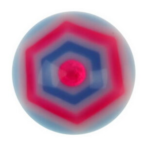 Hexagonal Blue - 6 mm Akrylkuletil 1