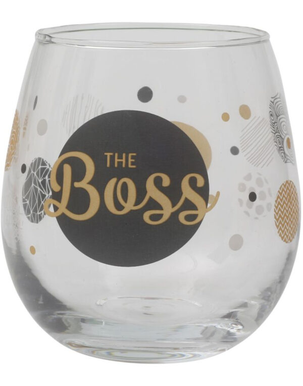 The Boss - Fotløst Vinglass/Ølglass/Brusglass - 450 ml