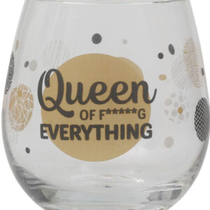 Queen of F****G Everything - Fotløst Vinglass/Ølglass/Brusglass - 450 ml