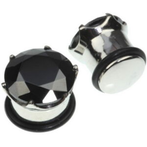 Bright Black Diamond Piercing Plugg