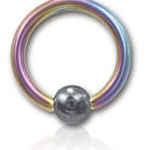 Multi Color Titan BCR med Hematite Ball