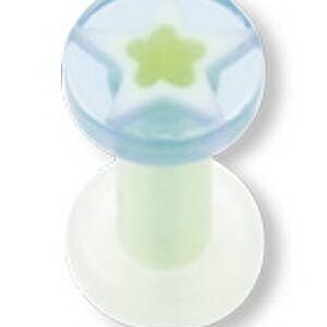 Blue Star Akryl - Piercing Plugg
