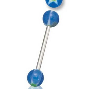 Blue with Star - Tungepiercing