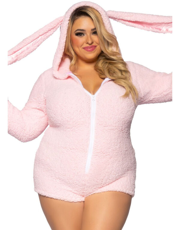 Cuddle Bunny - Myk Bodysuit med Hette