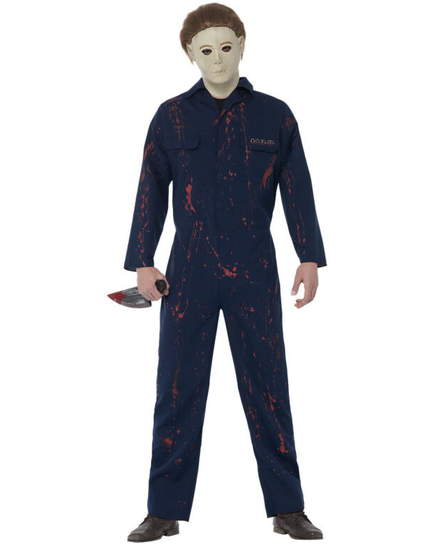 Lisensiert Halloween Michael Myers Kostyme med Maske og Kniv