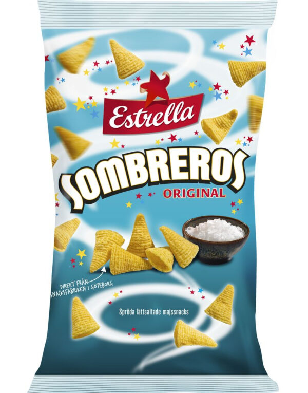 Estrella Sombreros Original med Salt 125 gram