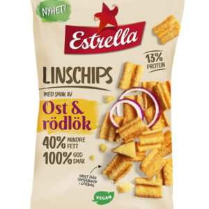 Estrella Linschips Ost & Rødløk 110 gram - Vegansk