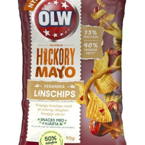 OLW Riflet Linschips Hickory Mayo Potetgull 90 gram