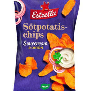 Estrella Sötpotatis Chips Sourcream & Onion 90g