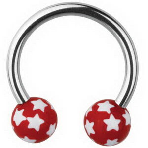 Stardom Eyebrow Piercing - Red - 1.2 x 10 mm